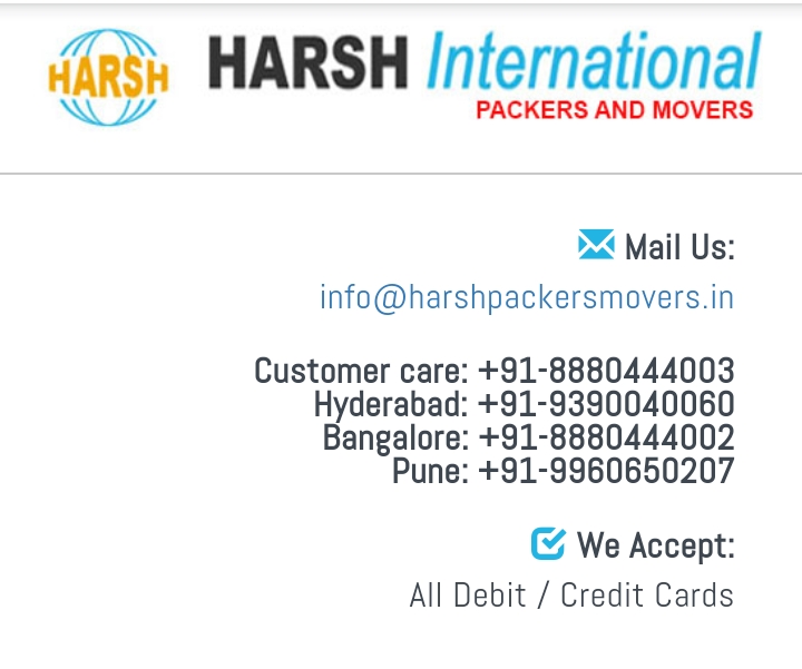 Harsh International Packers and Movers Bangalore | House Shifting | Packing and Moving | Vehicle Shifting | Bike Transport Parcel | Packaging Company Bangalore