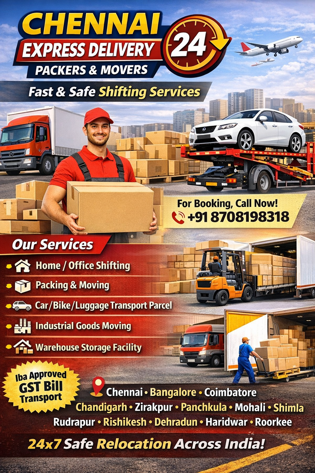 Packers and Movers Chennai to Mumbai | House Shifting & Car Bike Transport – Express Delevery 24 Cargo