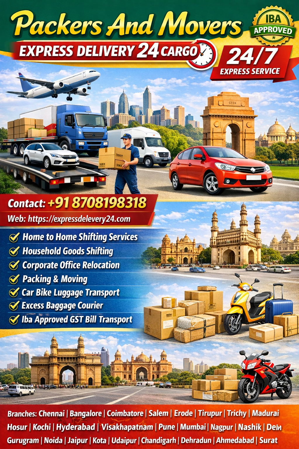 Chennai Express Packers and Movers Nagpur | Car Bike & Luggage Transport - Express Delevery 24 