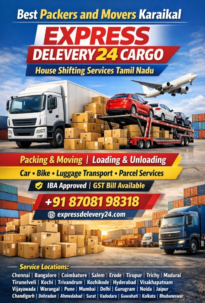 Best Packers and Movers in Karaikal, 8708198318 | House Shifting Services Near Me