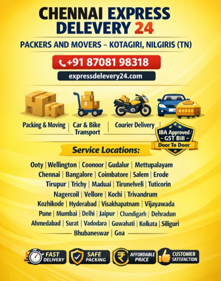 PACKERS AND MOVERS IN KOTAGIRI, 8708198318