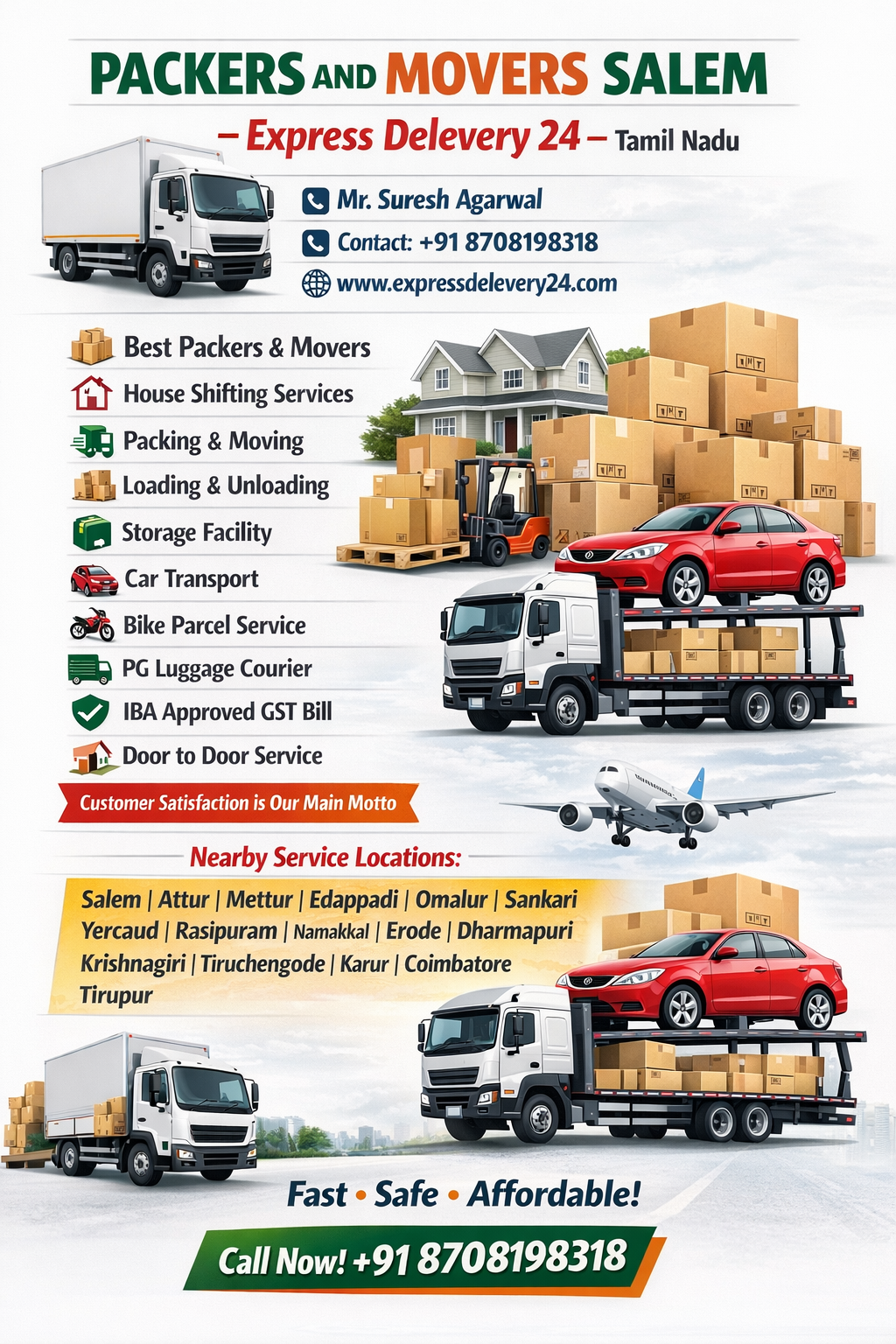 PACKERS AND MOVERS IN AMMAPETTAI, 8708198318