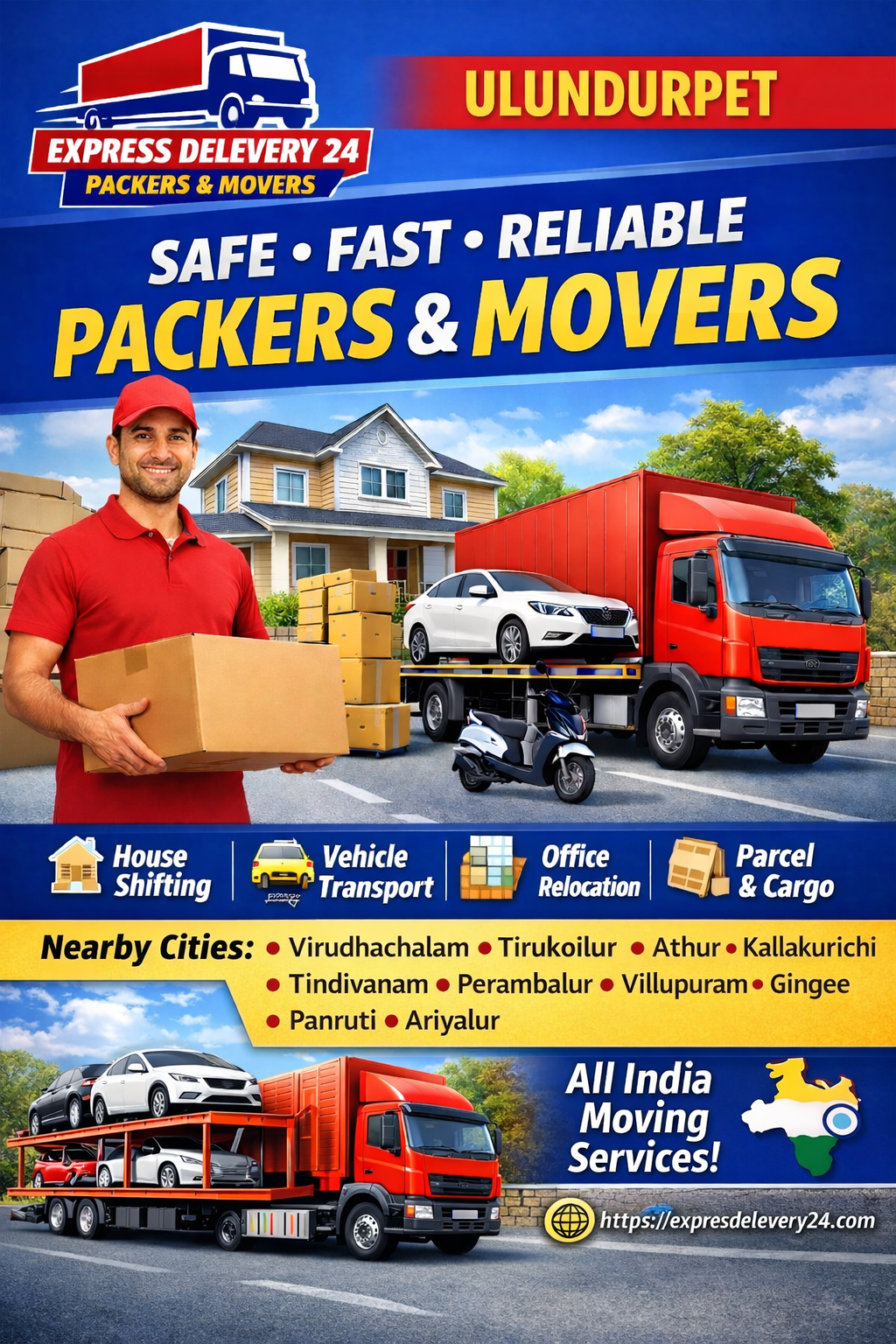 PACKERS AND MOVERS IN ULUNDURPET, 8708198318