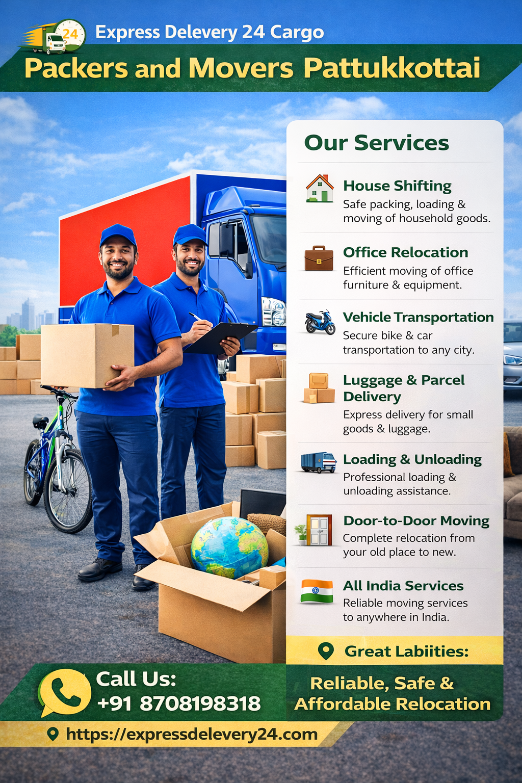 PACKERS AND MOVERS IN PATTUKOTTAI, 8708198318