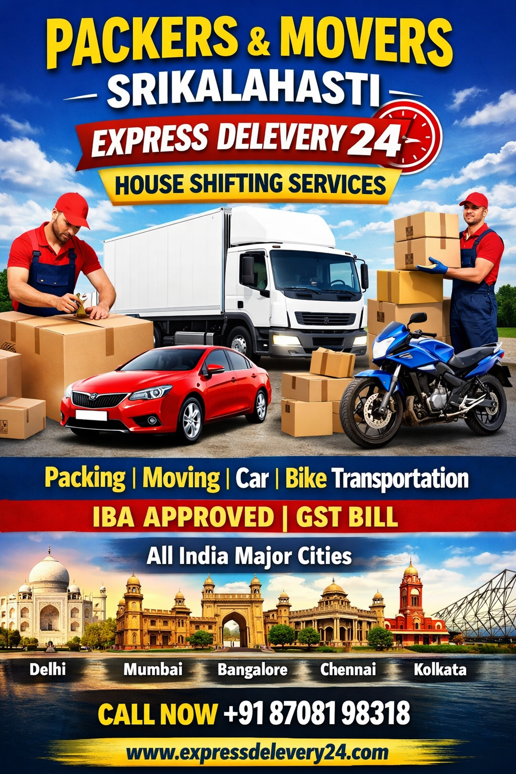 Packers and Movers Srikalahasti Near Me | Express Delevery 24