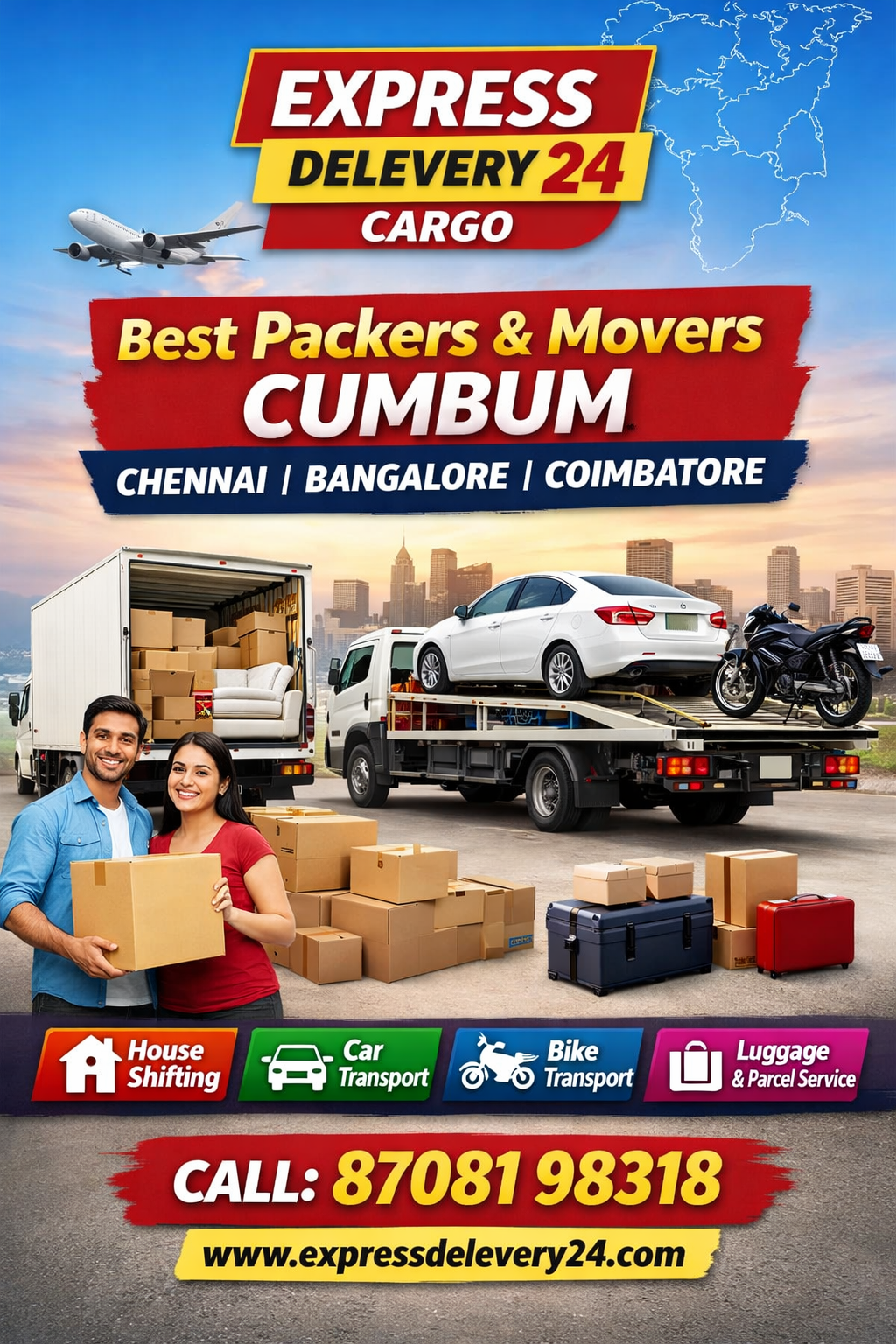 Packers and Movers Cumbum | House Shifting, Car Bike & Luggage Transport