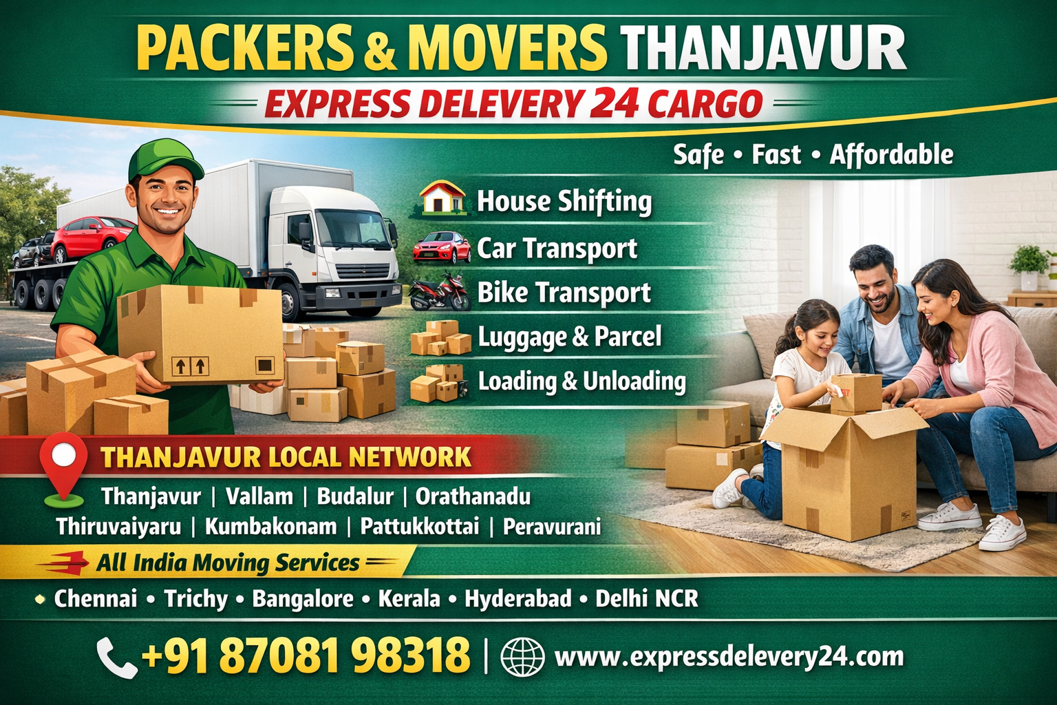 PACKERS AND MOVERS IN THIRUVAIYARU, 8708198318 - House Shifting Services - Agarwal Safe Express 