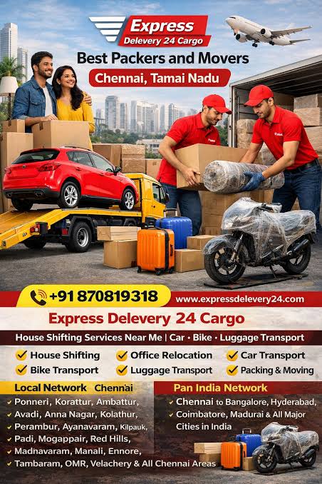 Packers and Movers Chennai to Kannur | House Shifting, Car Bike Transport | Express Delevery 24 Cargo