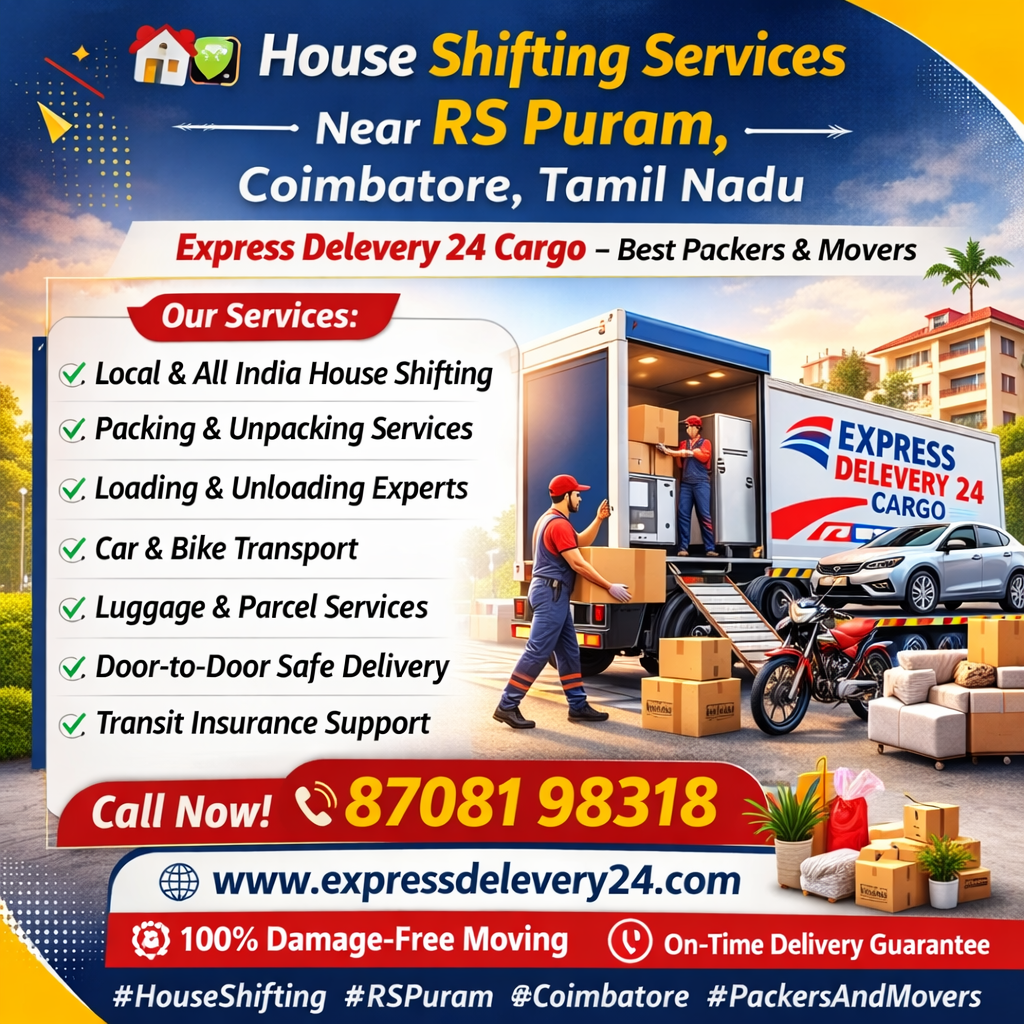 Packers and Movers in Coimbatore, 8708198318 Tamil Nadu | House Shifting Services Thudiyalur 