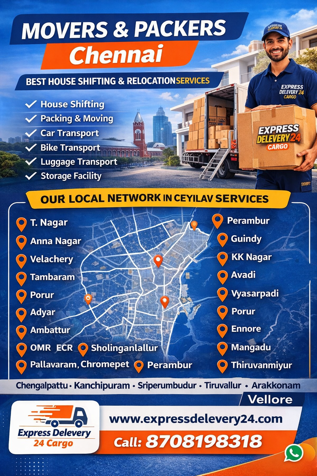 Top Movers and Packers Chennai | Best House Shifting Services – Express Delevery 24 Cargo Price 