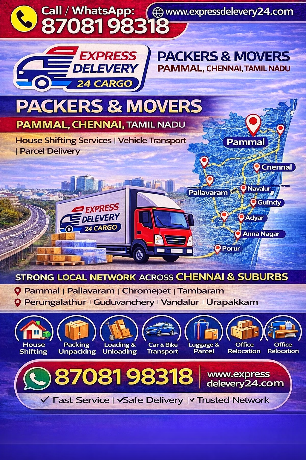 Best Packers and Movers in Pammal, 8708198318 Chennai | House Shifting Services Near Me