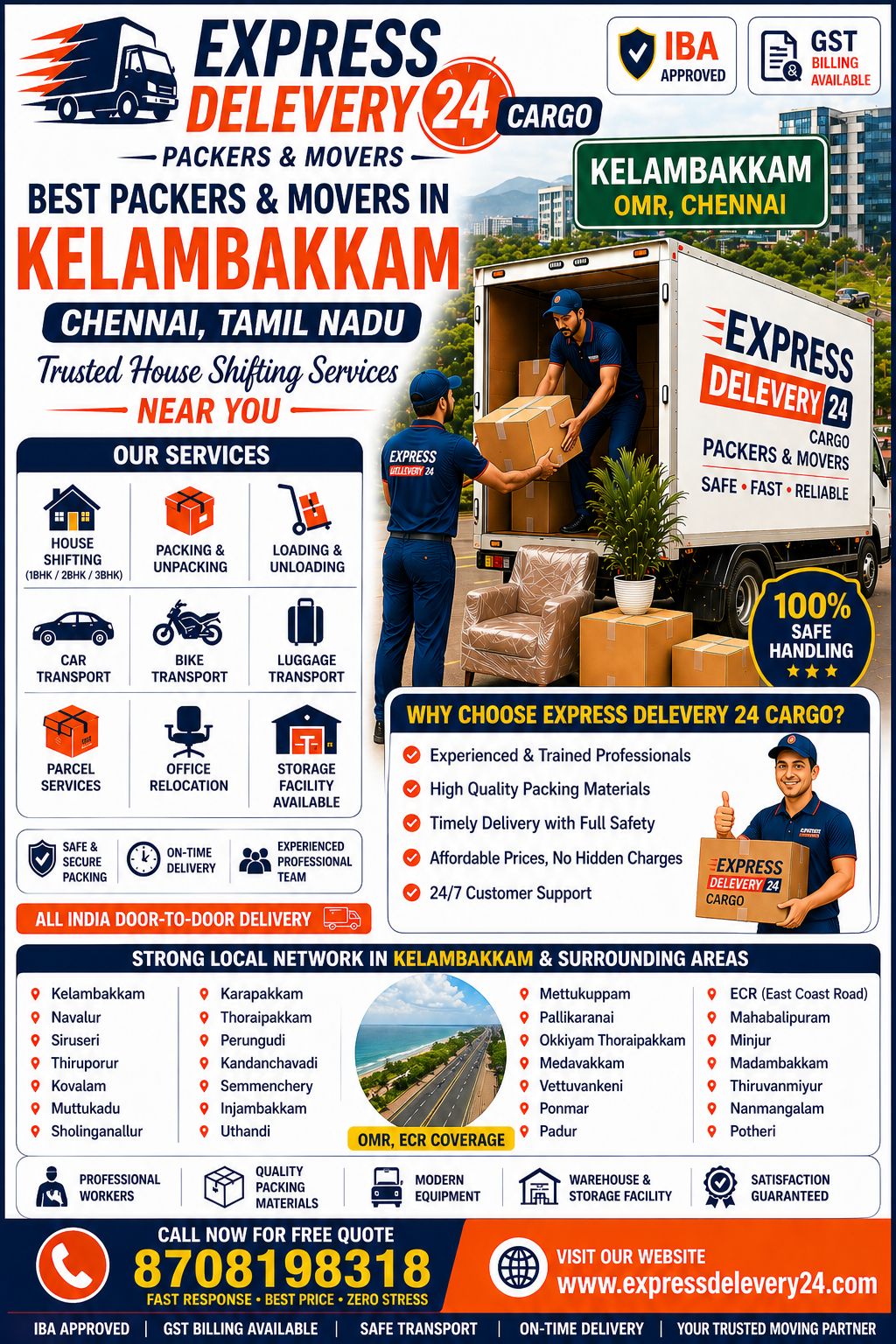 Packers and Movers in Kelambakkam, 8708198318 | House Shifting Services Near Me – Agarwal Safe Express