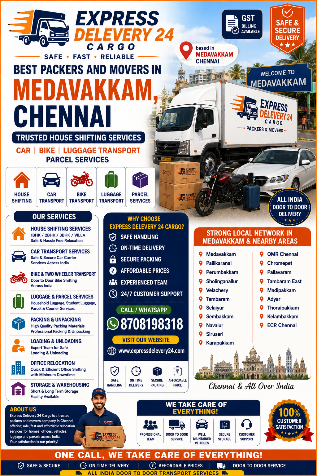 Packers and Movers Medavakkam, 8708198318 | House Shifting Services Near Me – Agarwal Safe Express 