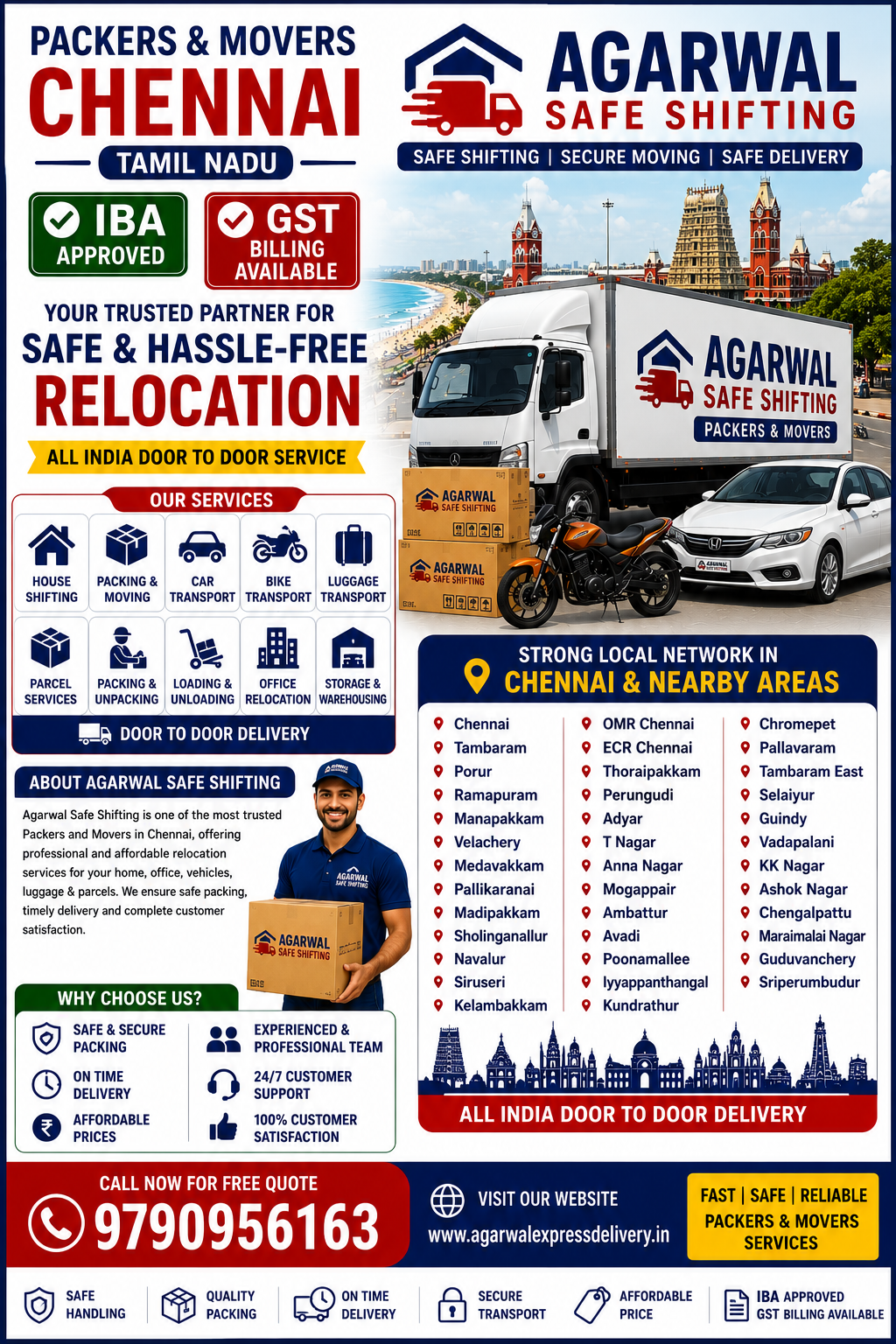 Agarwal Packers and Movers Chennai, 9790956163 Tamil Nadu | House Shifting & Transport Services