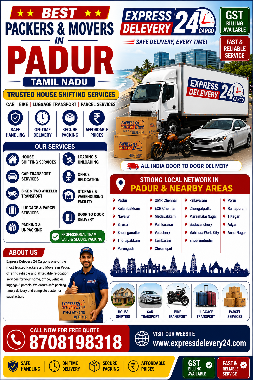 Best Packers and Movers in Padur, 9790956163 Tamil Nadu | House Shifting Services Near Me – Agarwal Safe Express