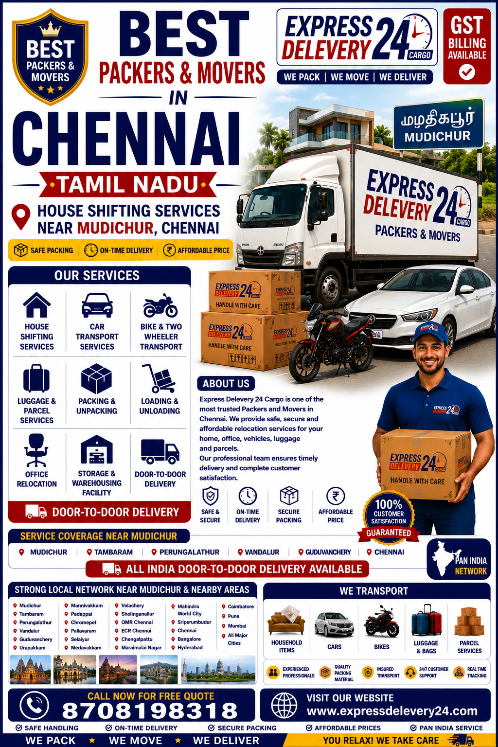 Packers and Movers Mudichur, 8708198318 | House Shifting, Car Bike Transport - Agarwal Safe Express 