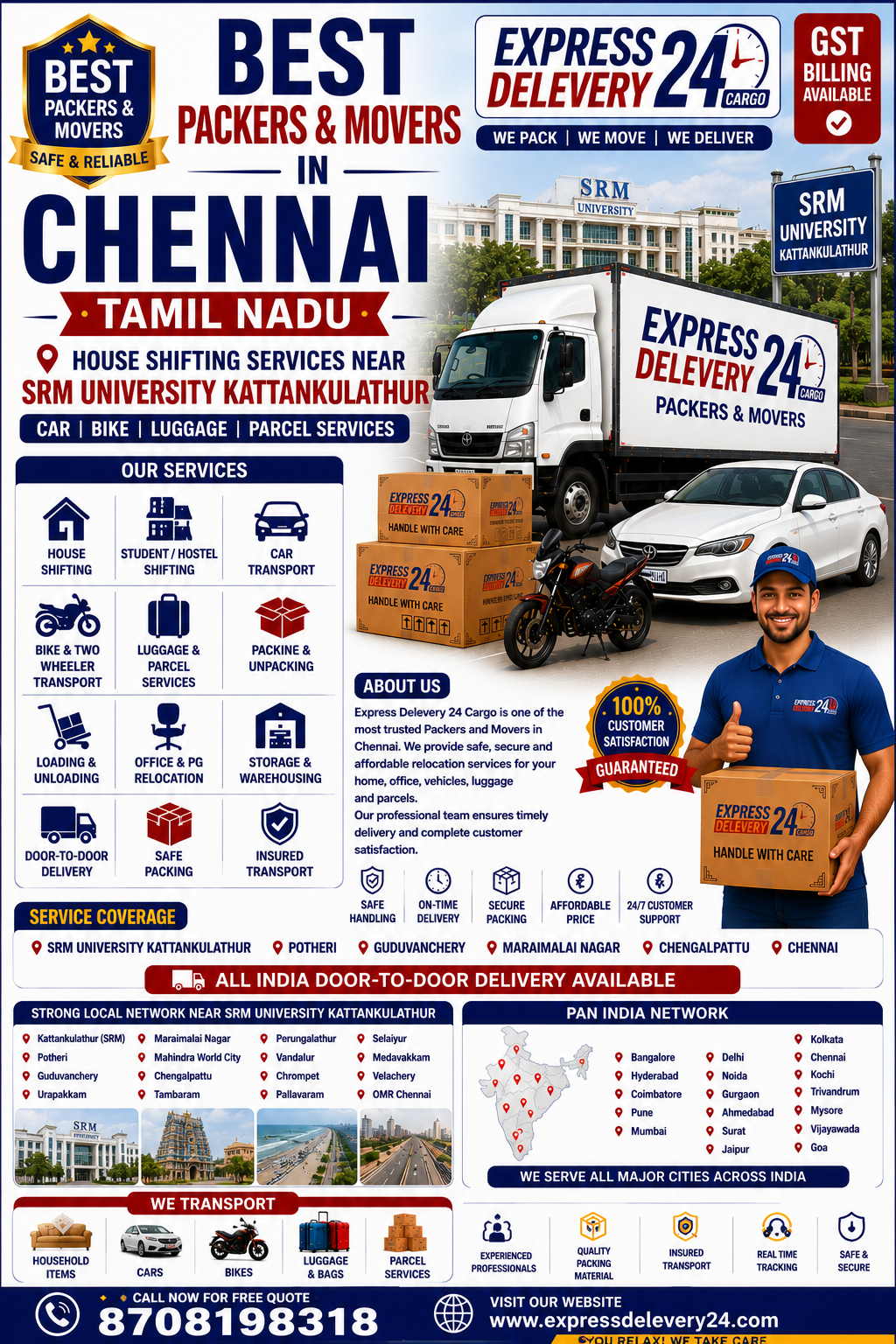 Best Packers and Movers in Kattankulathur, 8708198318 Tamil Nadu | House Shifting Services Near me – Agarwal Safe Express