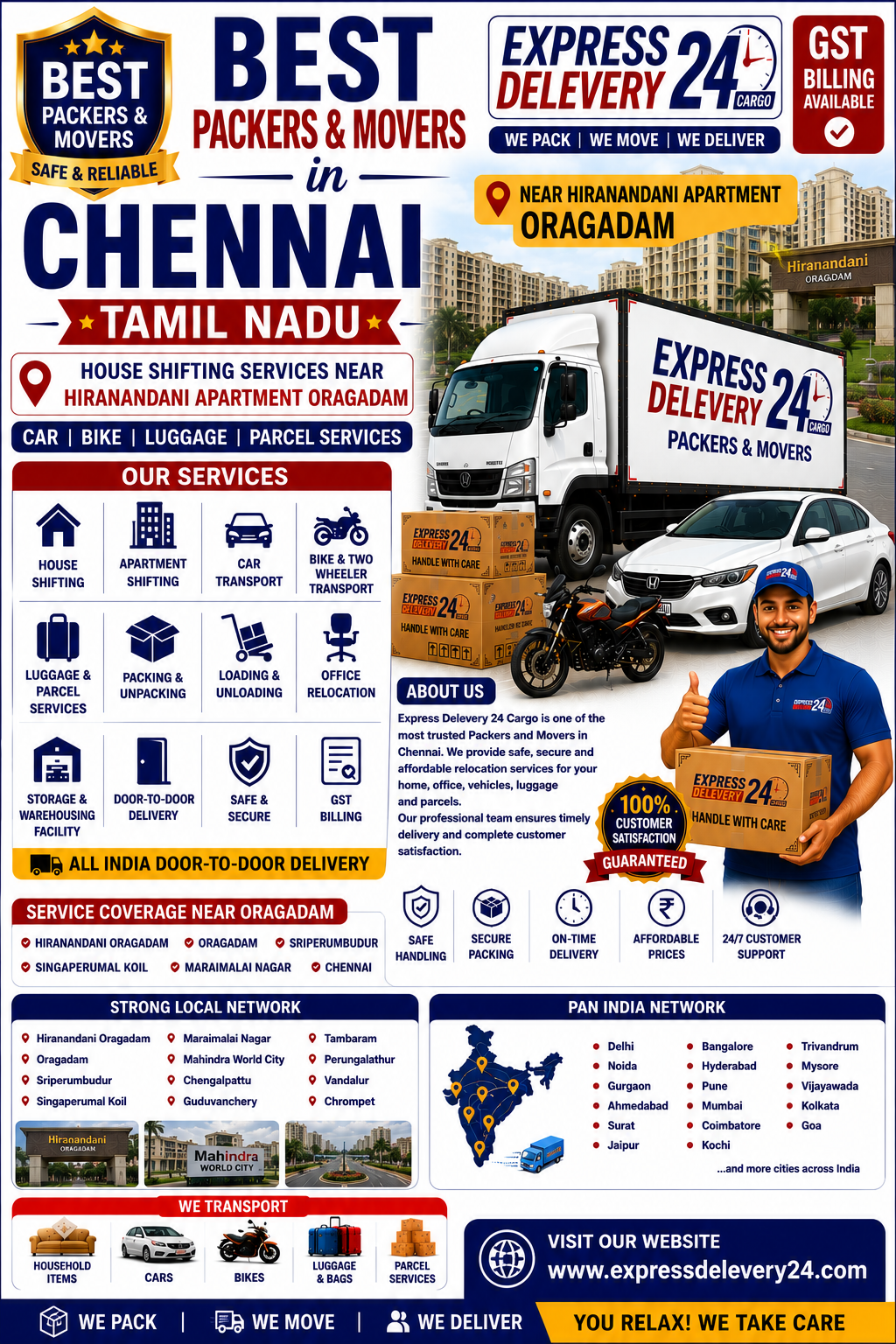 Best Packers and Movers in Oragadam, 8708198318 Chennai Tamil Nadu | House Shifting Services – Agarwal Safe Express