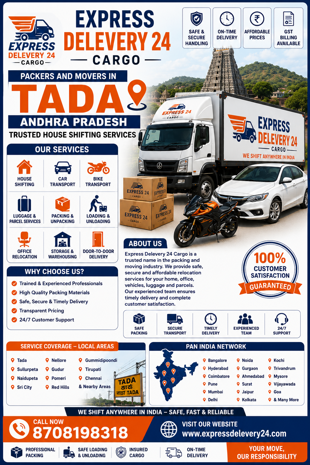 Best Packers and Movers in Tada, 8708198318 Andhra Pradesh | House Shifting Services – Agarwal Safe Express