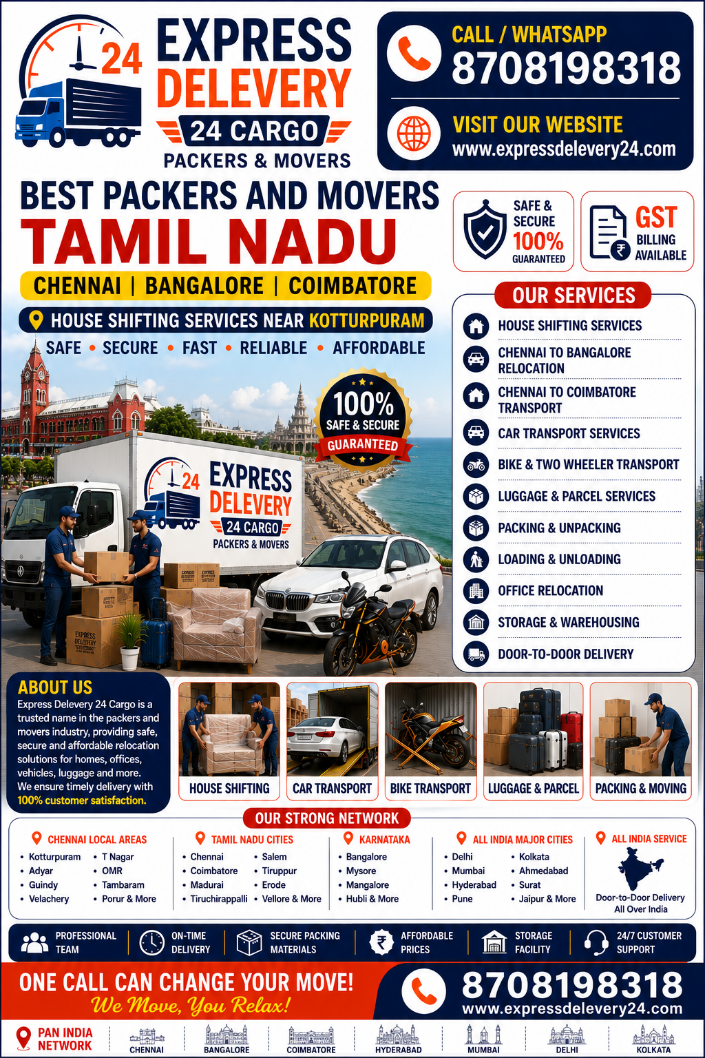 Best Packers and Movers in Kotturpuram, 8708198318 Chennai Tamil Nadu | House Shifting Services – Agarwal Safe Express