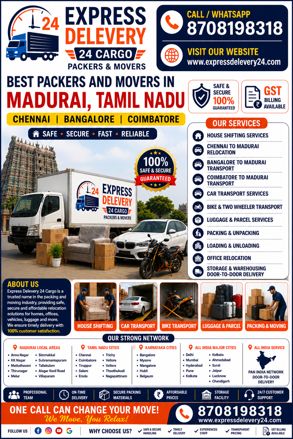 Best Packers and Movers in Madurai, 8708198318 Tamil Nadu | Chennai Bangalore Coimbatore – Agarwal Safe Express