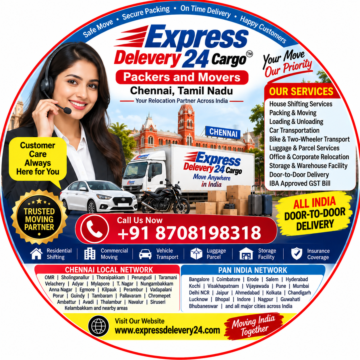 Local House Shifting Service Chennai Near Me | Express Delevery 24