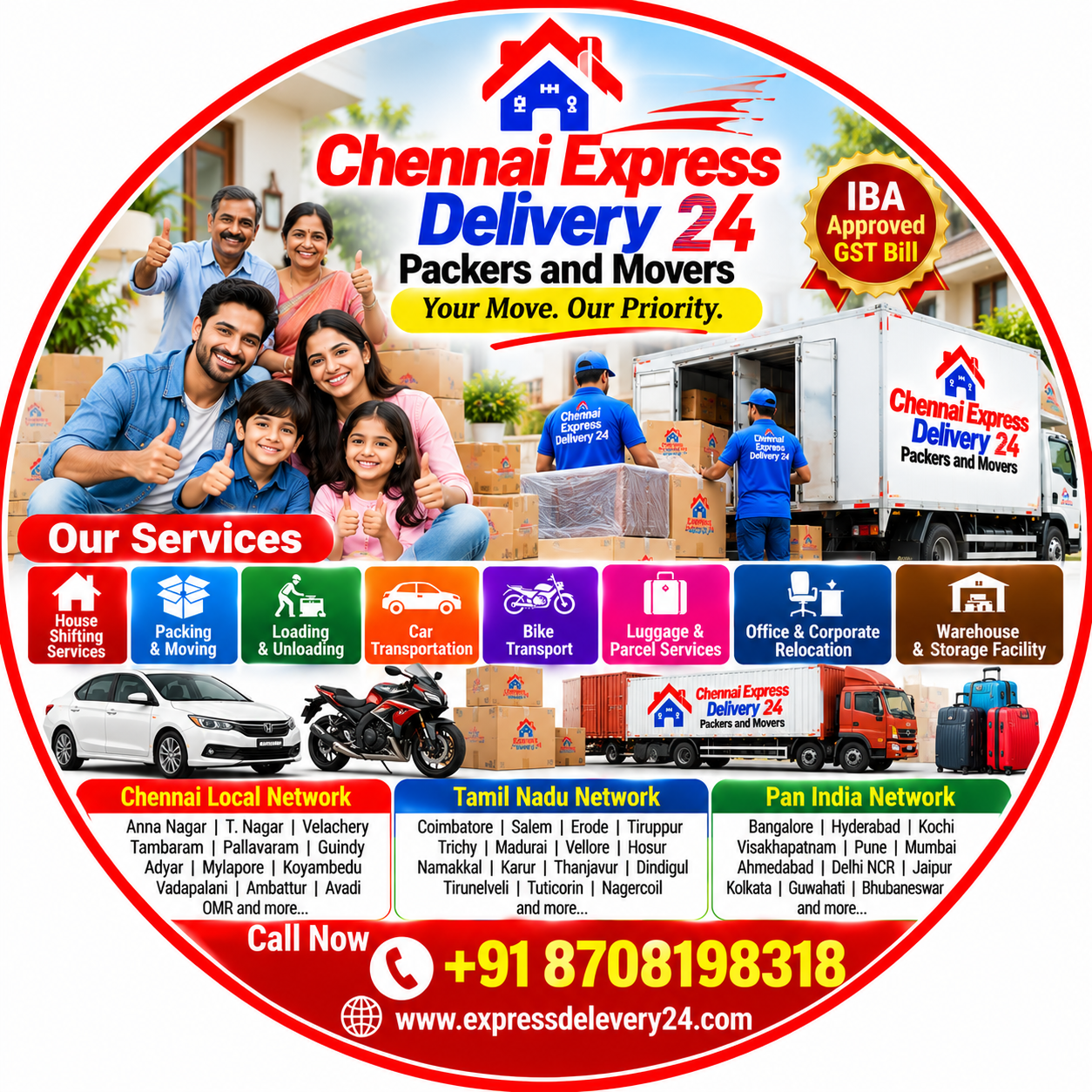 Packers and Movers in Kolathur, 8708198318 | House Shifting Near Me – Safe Express Delevery 24